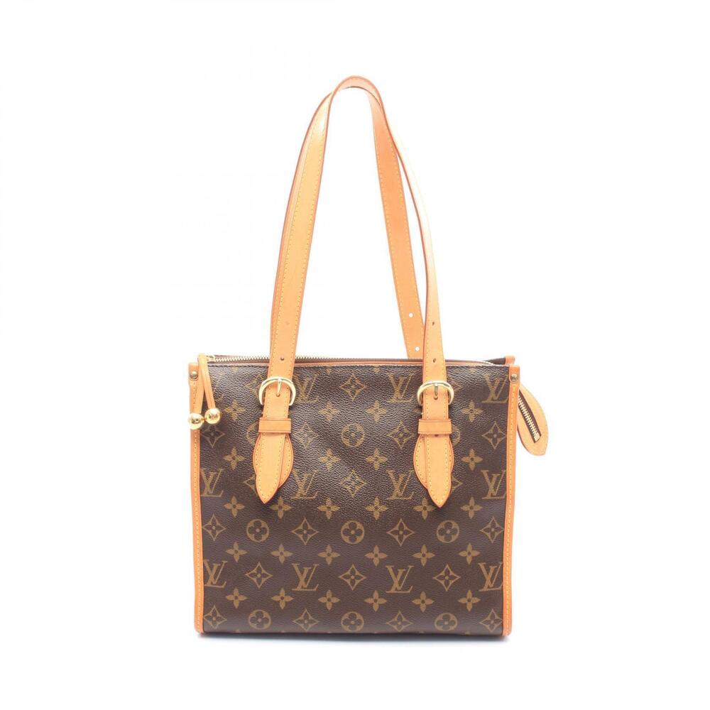 Louis Vuitton Popincourt Monogram Tote Bag Canvas Leather Brown